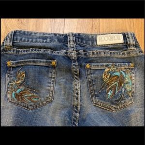 Rock & Roll Cowgirl boot cut jeans. Size:  16 girls Length: Regular
